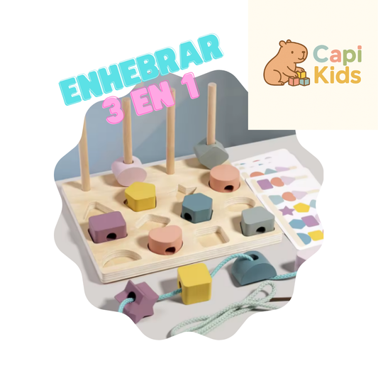 Enhebrar 3 en 1 - Montessori