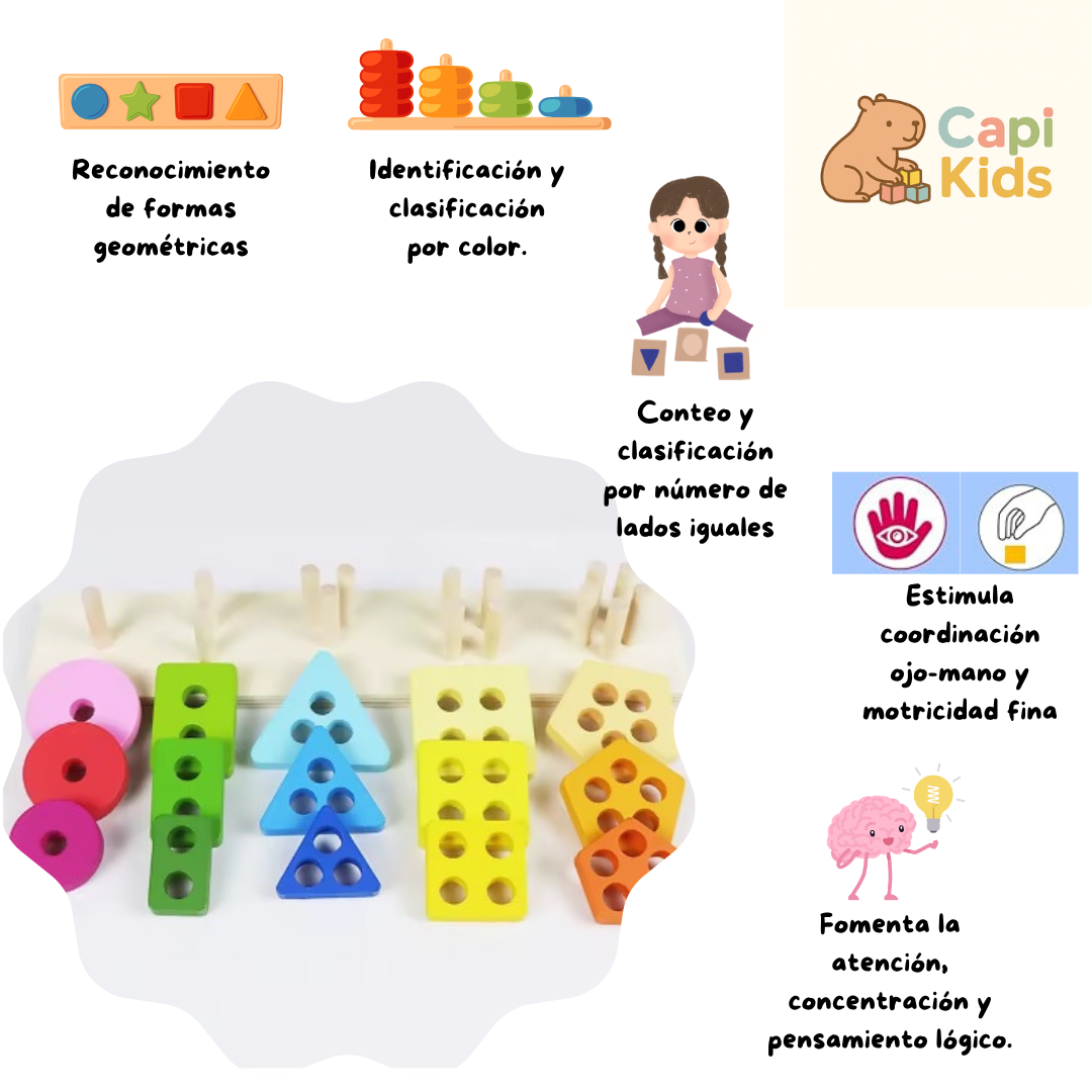 Encastre y clasificación - Montessori
